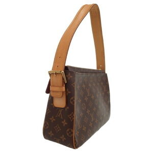 Louis Vuitton Leather Cite Brown Monogram Semi Viva Bag Shoulder